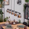 Koyoto Lampadario a sospensione, Lampada a sfera, Lampada a sospensione Cromo, Grigio fumo, 5-Luci