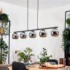 Koyoto Lampadario a sospensione, Lampada a sfera, Lampada a sospensione Cromo, Grigio fumo, 5-Luci