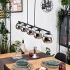 Koyoto Lampadario a sospensione, Lampada a sfera, Lampada a sospensione Cromo, Grigio fumo, 5-Luci