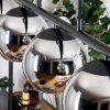 Koyoto Lampadario a sospensione, Lampada a sfera, Lampada a sospensione Cromo, Grigio fumo, 5-Luci