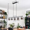 Koyoto Lampadario a sospensione, Lampada a sfera, Lampada a sospensione Cromo, Grigio fumo, 5-Luci