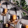 Koyoto Lampadario a sospensione, Lampada a sfera, Lampada a sospensione Cromo, Grigio fumo, 5-Luci