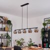 Koyoto Lampadario a sospensione, Lampada a sfera, Lampada a sospensione Cromo, Grigio fumo, 5-Luci