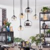 Koyoto Lampadario a sospensione, Lampada a sfera, Lampada a sospensione Ambrato, Chiaro, Grigio fumo, 6-Luci