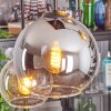 Koyoto Lampadario a sospensione, Lampada a sfera, Lampada a sospensione Ambrato, Chiaro, Grigio fumo, 6-Luci