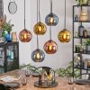 Koyoto Lampadario a sospensione, Lampada a sfera, Lampada a sospensione Blu, Oro, Ramato, 6-Luci