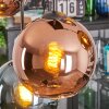 Koyoto Lampadario a sospensione, Lampada a sfera, Lampada a sospensione Blu, Oro, Ramato, 6-Luci