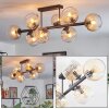 Koyoto Plafoniera, Lampada a sfera Ambrato, Chiaro, 8-Luci