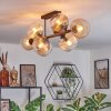 Koyoto Plafoniera, Lampada a sfera Ambrato, Chiaro, Grigio fumo, 8-Luci