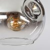 Ripoll Plafoniera, Lampada a sfera Cromo, Chiaro, Grigio fumo, 5-Luci