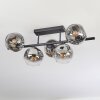 Ripoll Plafoniera, Lampada a sfera Cromo, Chiaro, Grigio fumo, 5-Luci