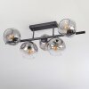 Ripoll Plafoniera, Lampada a sfera Chiaro, Grigio fumo, 5-Luci