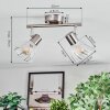 Saire Plafoniera, Faretto da soffitto Cromo, Nichel opaco, 2-Luci