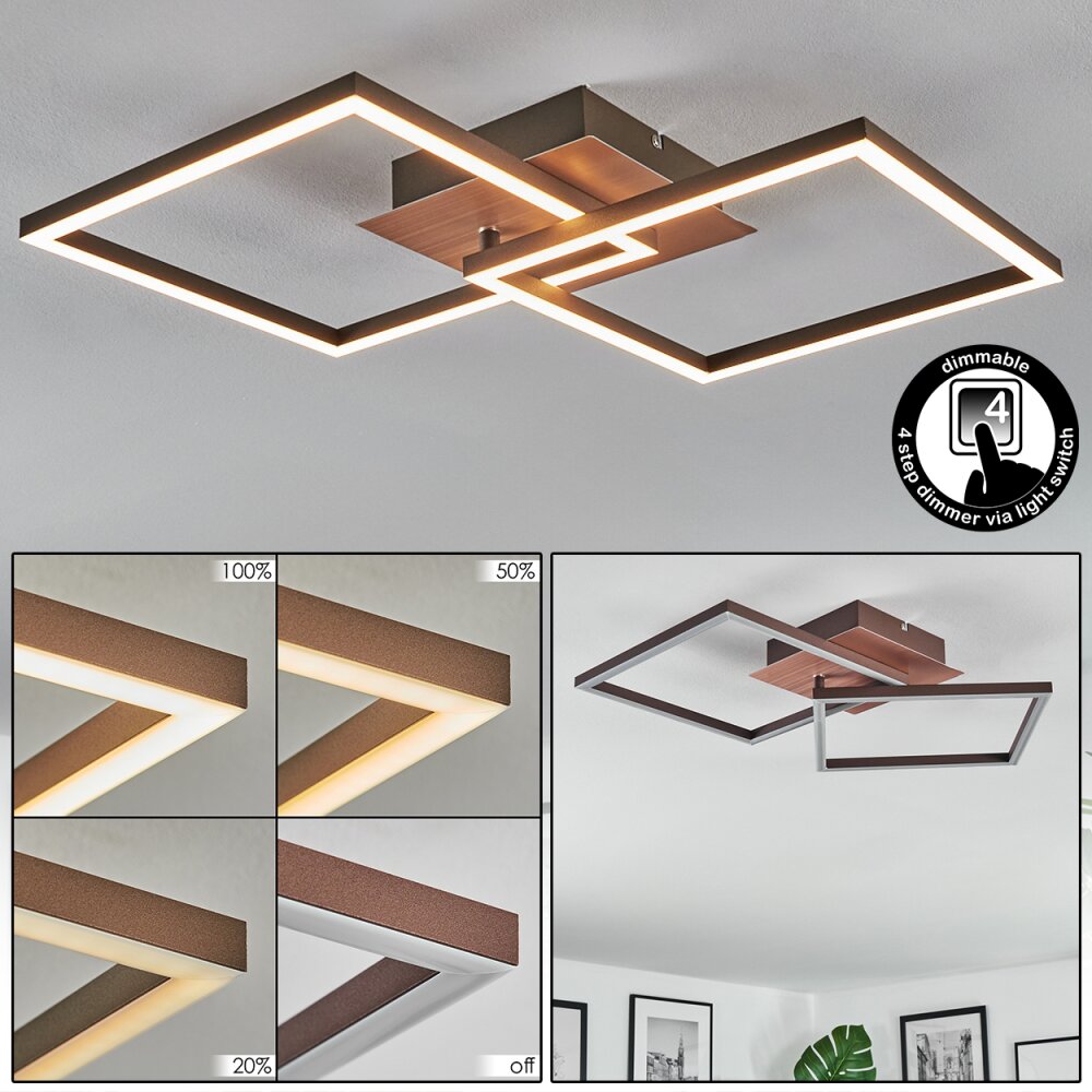 Brina Plafoniera LED Marrone, 1-Luce main product photo