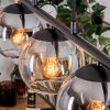 Koyoto Lampadario a sospensione, Lampada a sfera, Lampada a sospensione Ambrato, Chiaro, Grigio fumo, 5-Luci