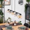 Koyoto Lampadario a sospensione, Lampada a sfera, Lampada a sospensione Ambrato, Chiaro, Grigio fumo, 5-Luci
