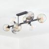 Ripoll Plafoniera, Lampada a sfera Ambrato, Chiaro, Grigio fumo, 8-Luci