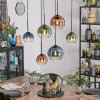 Koyoto Lampadario a sospensione, Lampada a sfera, Lampada a sospensione Blu, Verde, Chiaro, Ramato, 6-Luci