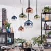Koyoto Lampadario a sospensione, Lampada a sfera, Lampada a sospensione Blu, Verde, Chiaro, Ramato, 6-Luci