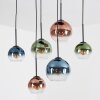 Koyoto Lampadario a sospensione, Lampada a sfera, Lampada a sospensione Blu, Verde, Chiaro, Ramato, 6-Luci