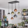 Koyoto Lampadario a sospensione, Lampada a sfera, Lampada a sospensione Blu, Verde, Chiaro, Ramato, 6-Luci