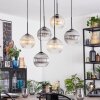 Koyoto Lampadario a sospensione, Lampada a sfera, Lampada a sospensione Ambrato, Chiaro, Grigio fumo, 6-Luci