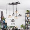 Koyoto Lampadario a sospensione, Lampada a sfera, Lampada a sospensione Ambrato, Chiaro, Grigio fumo, 6-Luci