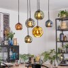 Ripoll Lampadario a sospensione, Lampada a sfera, Lampada a sospensione Blu, Oro, Verde, Ramato, 6-Luci
