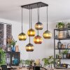 Koyoto Lampadario a sospensione, Lampada a sfera, Lampada a sospensione Blu, Oro, Verde, Ramato, 6-Luci