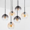 Koyoto Lampadario a sospensione, Lampada a sfera, Lampada a sospensione Ambrato, Chiaro, Grigio fumo, 6-Luci