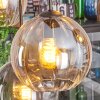 Koyoto Lampadario a sospensione, Lampada a sfera, Lampada a sospensione Ambrato, Chiaro, Grigio fumo, 6-Luci