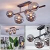 Chehalis Plafoniera, Lampada a sfera Grigio fumo, 5-Luci
