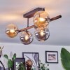 Chehalis Plafoniera, Lampada a sfera Ambrato, Grigio fumo, 5-Luci