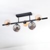 Chehalis Plafoniera, Lampada a sfera Ambrato, Grigio fumo, 5-Luci