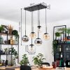 Gastor Lampadario a sospensione, Lampada a sfera, Lampada a sospensione Ambrato, Cromo, Chiaro, Grigio fumo, 6-Luci