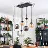Gastor Lampadario a sospensione, Lampada a sfera, Lampada a sospensione Ambrato, Chiaro, Grigio fumo, 6-Luci
