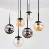 Gastor Lampadario a sospensione, Lampada a sfera, Lampada a sospensione Ambrato, Chiaro, Grigio fumo, 6-Luci