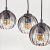 Koyoto Lampadario a sospensione, Lampada a sfera, Lampada a sospensione Écru, Nero, 5-Luci