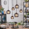 Koyoto Lampadario a sospensione, Lampada a sfera, Lampada a sospensione Grigio fumo, 6-Luci
