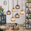 Koyoto Lampadario a sospensione, Lampada a sfera, Lampada a sospensione Ambrato, Grigio fumo, 6-Luci