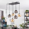 Koyoto Lampadario a sospensione, Lampada a sfera, Lampada a sospensione Ambrato, Grigio fumo, 6-Luci