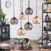 Koyoto Lampadario a sospensione, Lampada a sfera, Lampada a sospensione Ambrato, Grigio fumo, 6-Luci