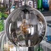 Koyoto Lampadario a sospensione, Lampada a sfera, Lampada a sospensione Ambrato, Chiaro, Grigio fumo, 6-Luci
