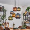 Koyoto Lampadario a sospensione, Lampada a sfera, Lampada a sospensione Blu, Oro, Verde, Ramato, 6-Luci