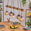Koyoto Lampadario a sospensione, Lampada a sfera, Lampada a sospensione Écru, Nero, 5-Luci