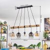 Koyoto Lampadario a sospensione, Lampada a sfera, Lampada a sospensione Écru, Nero, 5-Luci