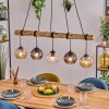 Koyoto Lampadario a sospensione, Lampada a sfera, Lampada a sospensione Écru, Nero, 5-Luci