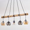 Koyoto Lampadario a sospensione, Lampada a sfera, Lampada a sospensione Écru, Nero, 5-Luci