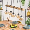 Koyoto Lampadario a sospensione, Lampada a sfera, Lampada a sospensione Écru, Nero, 5-Luci