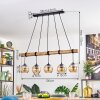 Koyoto Lampadario a sospensione, Lampada a sfera, Lampada a sospensione Écru, Nero, 5-Luci
